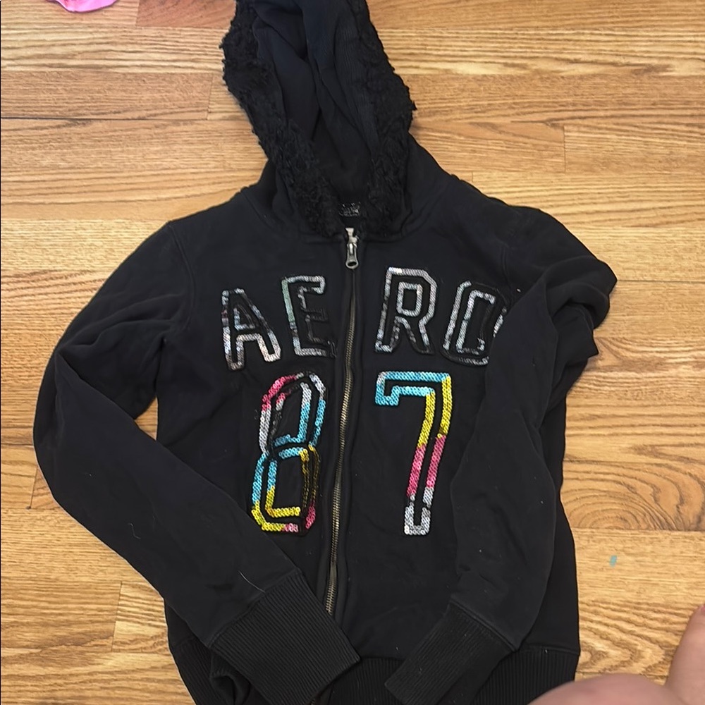 Kids Black Hoodie Jacket